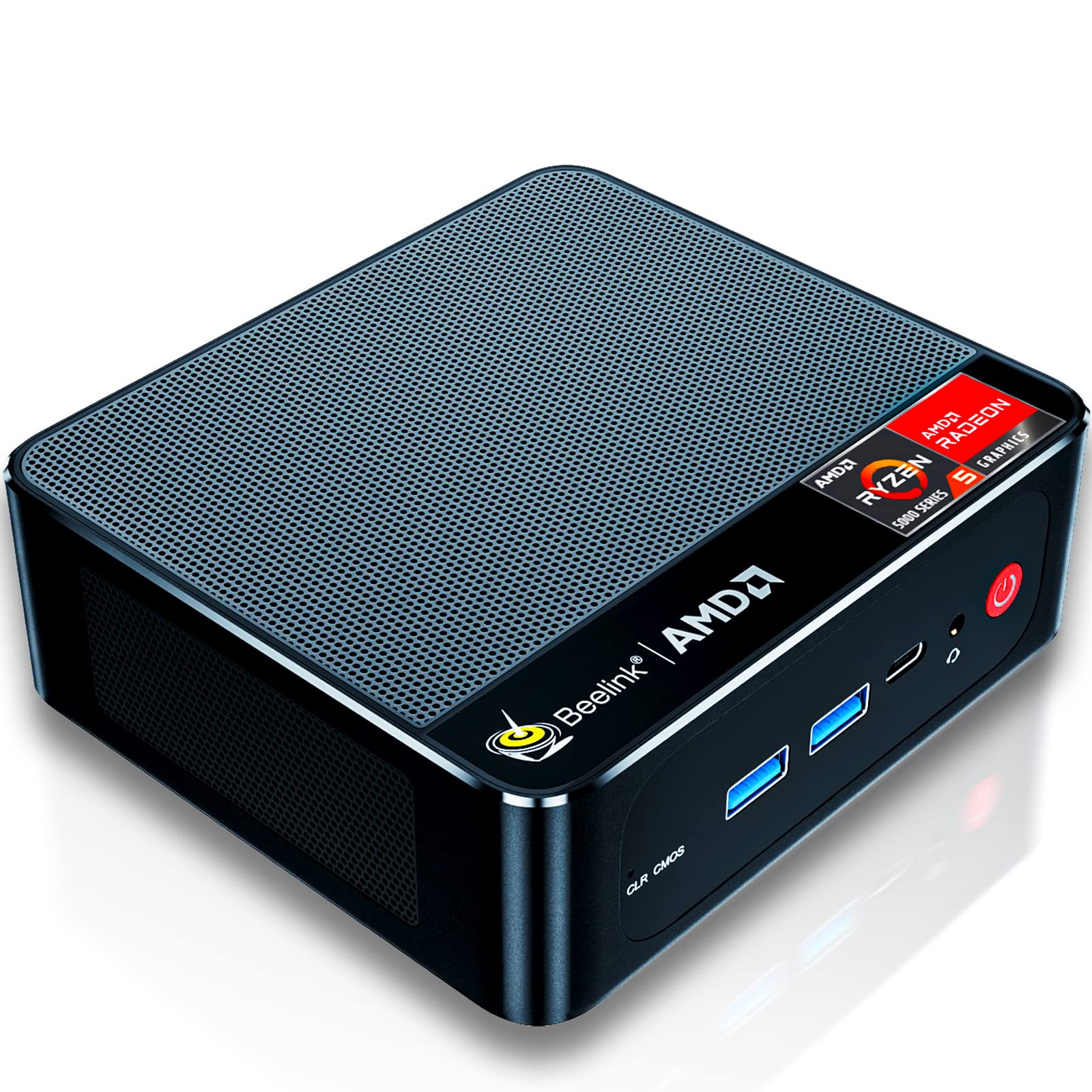 Beelink Mini PC, AMD Ryzen 5 5600H 6 Core,16GB RAM 500GB